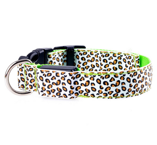 Adjustable LED Leopard Pet Collar